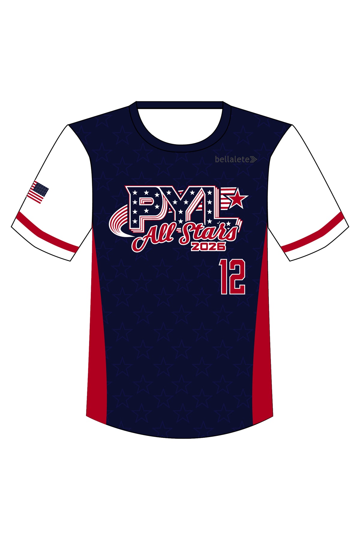 PYL Fundamental Jersey #1 Style #12: Bellalete Navy + Star Pattern ...